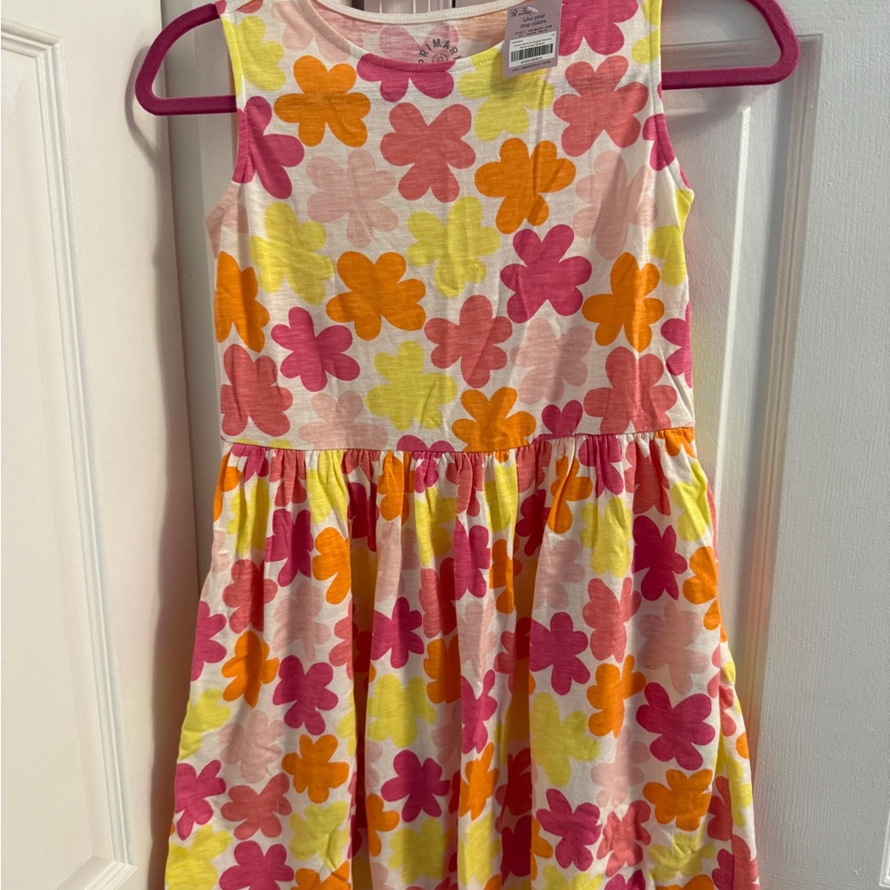 NWT Primary floral daisy print skater dress, Size 12
